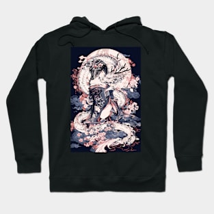 Geisha and Dragon 7819 Hoodie